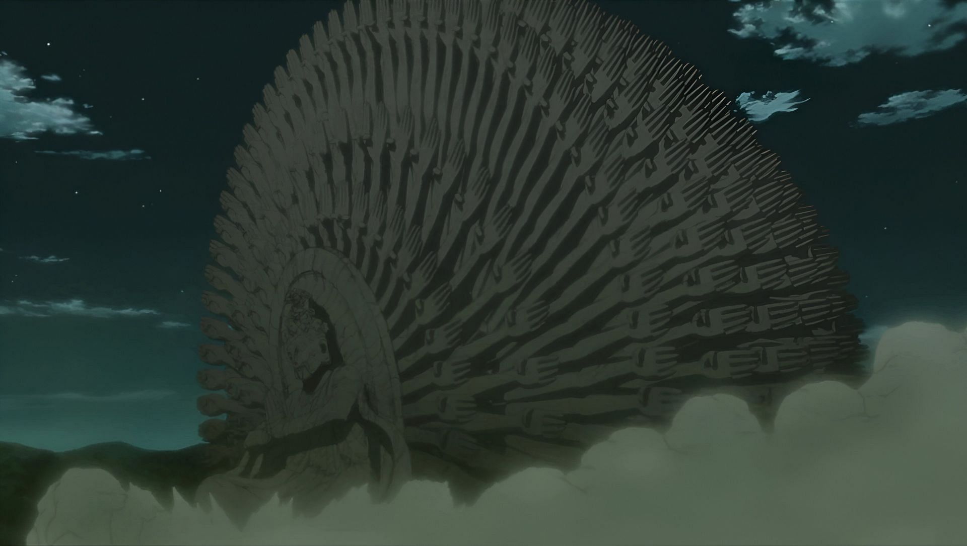 Hashirama's True Several Thousand Hands jutsu (Image via Studio Pierrot)